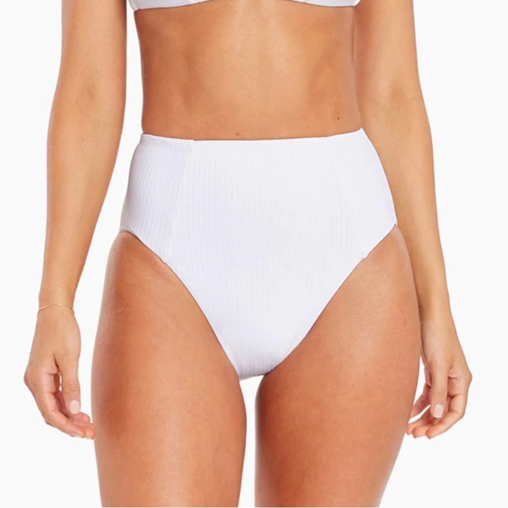 NWT Vitamin A Sienna High Waist Full Cut Bottom - EcoRib White